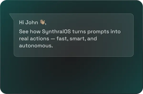 SynthralOS agent running a GTM follow-up play